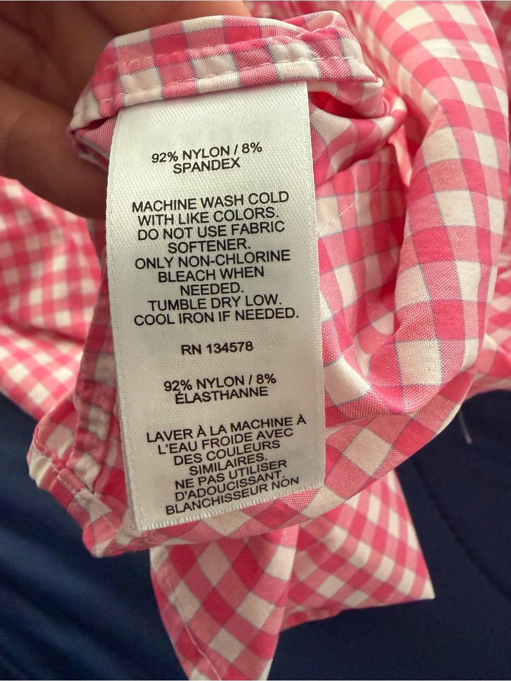Vineyard Vines Pink Gingham Performance Button Up Shirt, Size M, Like New! - Picture 10 of 10